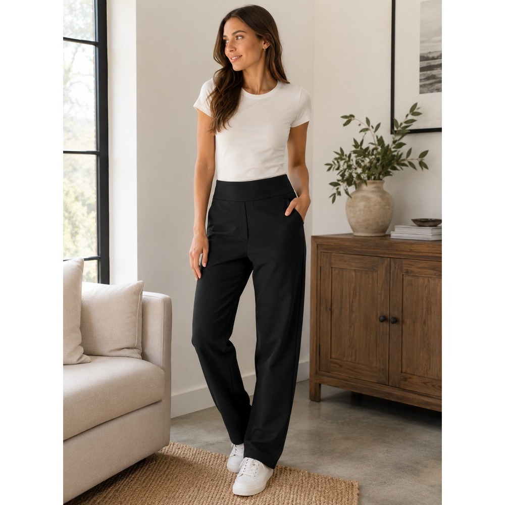 Athleta Black Brooklyn Ankle Pants Women's Size 4 Stretch Travel Career  Work